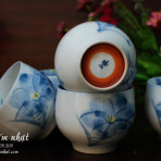 5 tách trà hoa vẽ tay phủ men (sold)